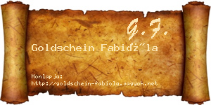 Goldschein Fabióla névjegykártya
